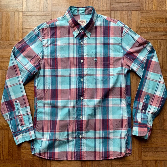 Brooks Brothers Other - Brooks Brothers Men Red Blue Button Down Shirt M